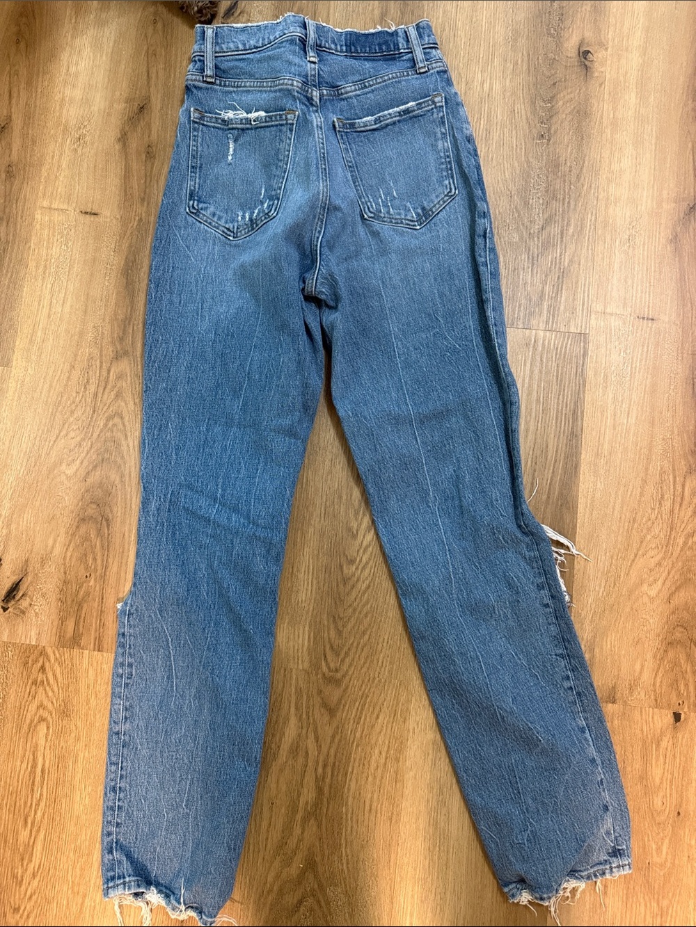 Abercrombie & Fitch Medium Blue Distressed Boyfriend Jeans - Picture 4 of 4